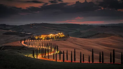 Fotobehang Toscane Tuscany Evening Crete Senesi  © Andreas Krappweis