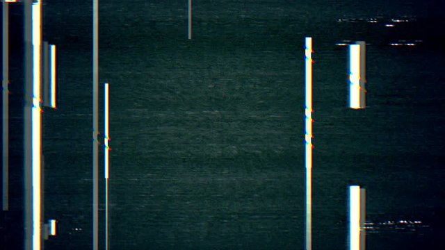 Analog glitch abstract pattern with lots of detailed movements and textures moving in 2D space.