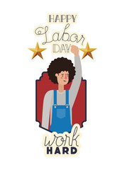 man with apron celebrating the labor day avatar character
