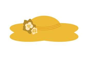 pretty yellow flower women hat