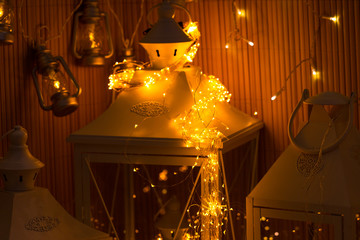Lights in defocus, festive lights, bokeh.