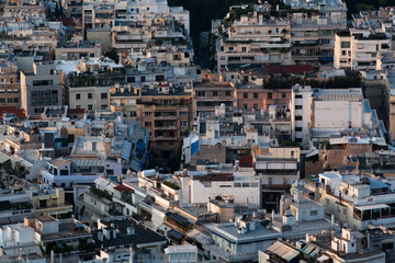 view over Athens from Lycabettus hill