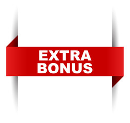 red vector banner extra bonus