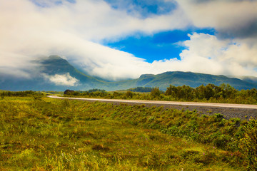 Gimsoya island landscape Lofoten Norway