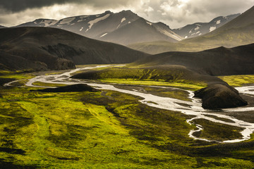 Fototapeta premium Fluss im Hochland von Island