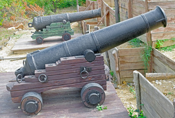 imitation old coastal position of ship gun