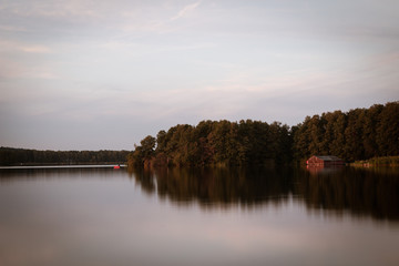fishinghut on a lake in brandenbury