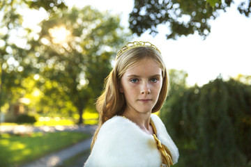 Portrait of girl wearing princess costume © Cavan for Adobe