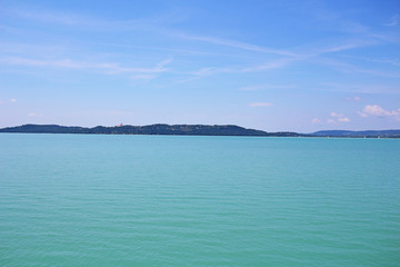Balaton lake Hungary summer 2018 Europe. Sunny hot day near water.