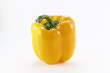 yellow pepper. Fresh paprika isolated on white. 