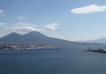 Naklejka premium Blick auf den Vesuv