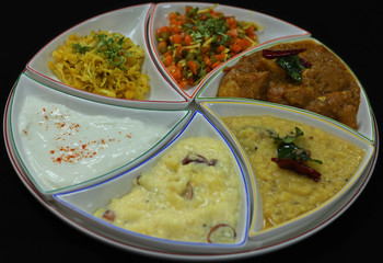 Indian thali meal fine dining version