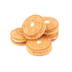Assortment of different cookies, isolated on white