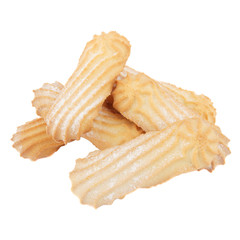 Assortment of different cookies, isolated on white