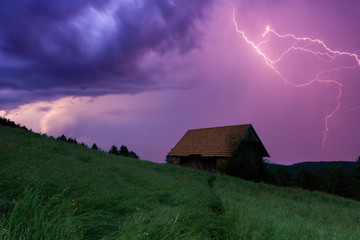 Sturm in den Dolomiten 