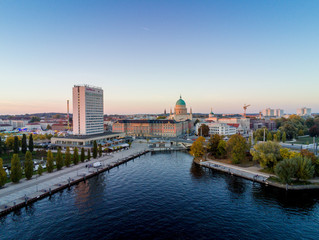 Het centrum van Potsdam in herfstavondstemming 2018