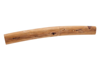 Aigushi or Tanto short Japanese knife isolated in white background