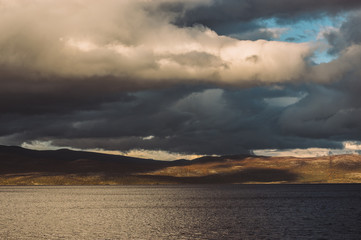 Beautiful view to the Tornetrask lake