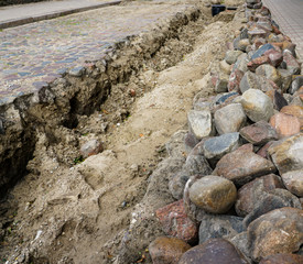 repair and replacement of underground communications on the city street
