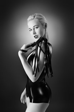 sexy woman in latex