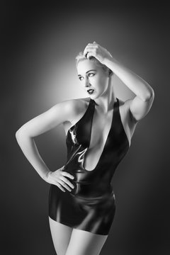 sexy woman in latex