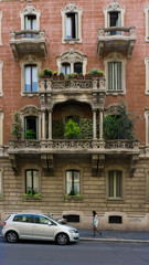 Fototapeta na wymiar Milano Italy Lifestile Architecture Porto Balkony