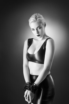 sexy woman in latex