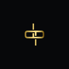 Letter DP Logo Design, Creative Minimal DP Logo Design Using Letter D P in Gold and Black Color