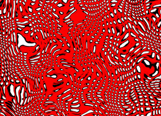Red and White Abstract Spotted Pattern. Comic background.