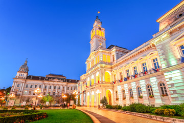 Obraz premium Arad, Romania: Administrative Palacein the cetral square, which today houses the City Hall of Arad.