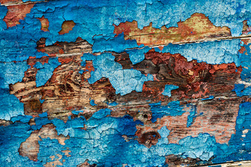 Old planks with different paint, use as natural background