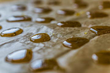 Ginger candy. Health at home throat, candy with honey, spices and ginger. Shallow depth of focus.