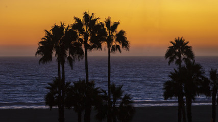 Fototapeta na wymiar Santa Monica Sunset