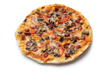 pizza on white background