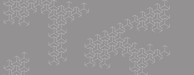 Cube pattern vector banner design