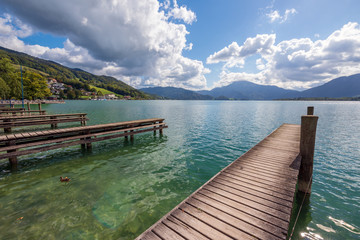 Fähranleger am Mondsee, Österreich