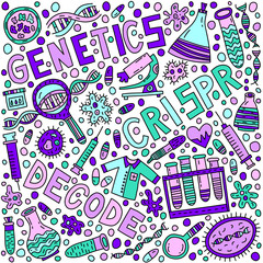 Genetic doodle illustration
