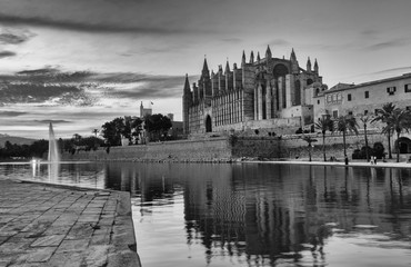Obraz premium Kathedrale Palma BW