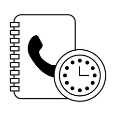 book address clock time call center