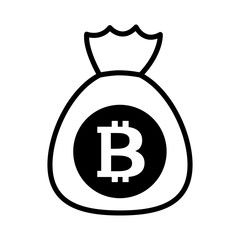money bag bitcoin cryptocurrency virtual