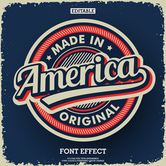 premium Emblem logo for clothing badge with old retro vintage style © Munerf