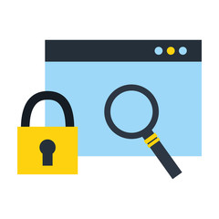 website security magnifying glass fintech