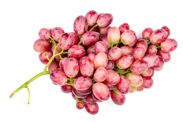 pink grapes isolated on the white background