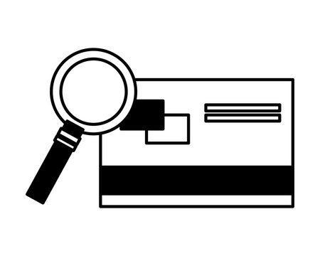 bank credit card magnifying glass fintech