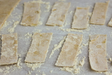 Hand Cut Pasta Close Up