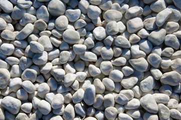 Small white stones, daytime, summer
