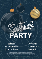 Christmas 2018 Party invitation card for your design.