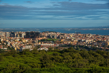 Fototapeta na wymiar View of Lisbon from Monsanto Viewpoint