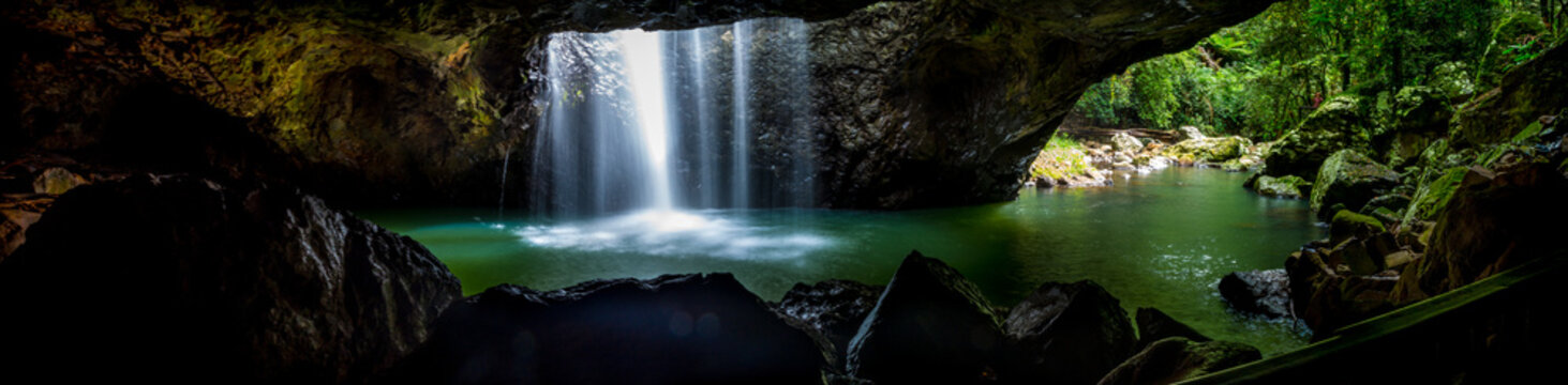 Waterfall In Cave