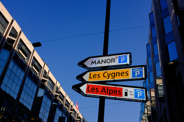 Street sign in Geneva